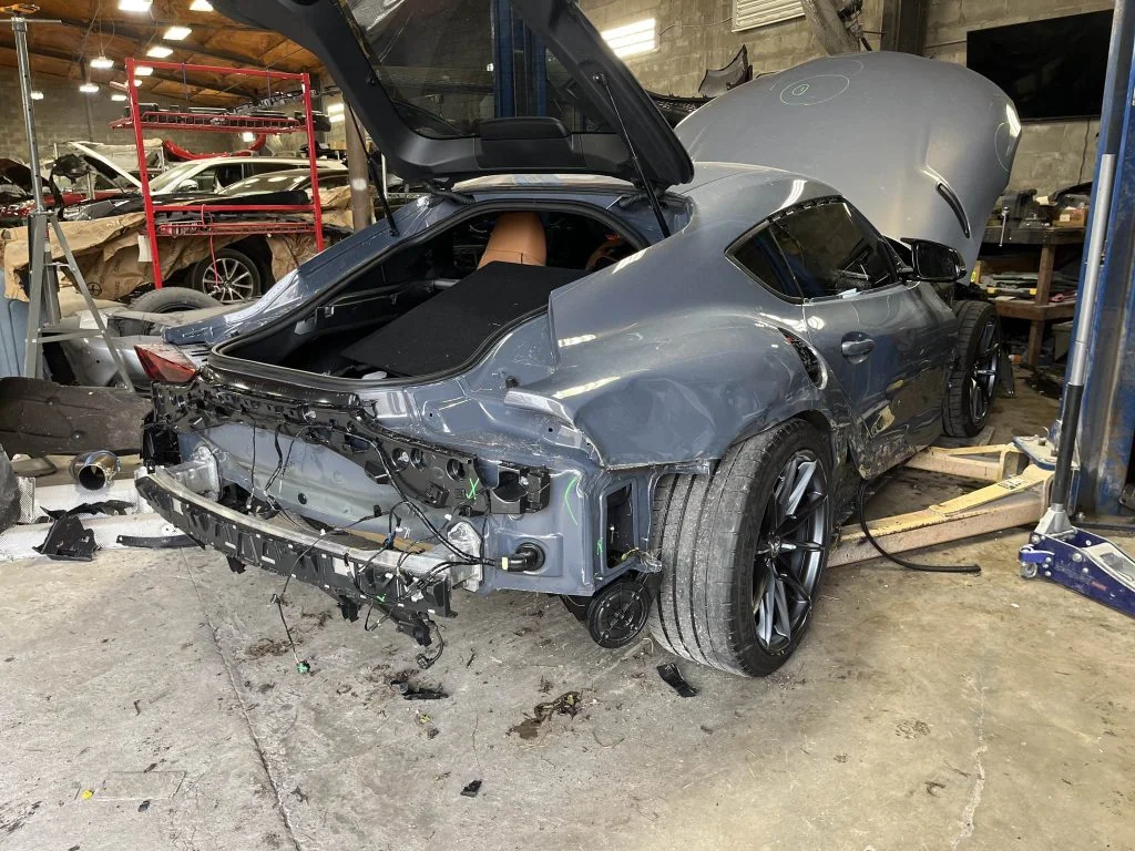 Smashed car